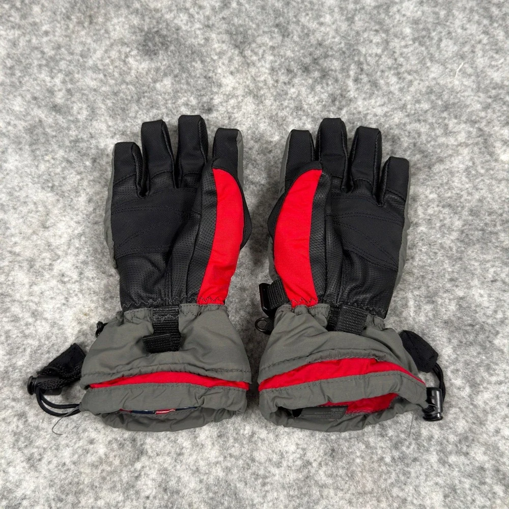 Swany Youth Small 5-6 Ski Gloves Red Grey SX-54J Winter Snowboarding Heat Pocket